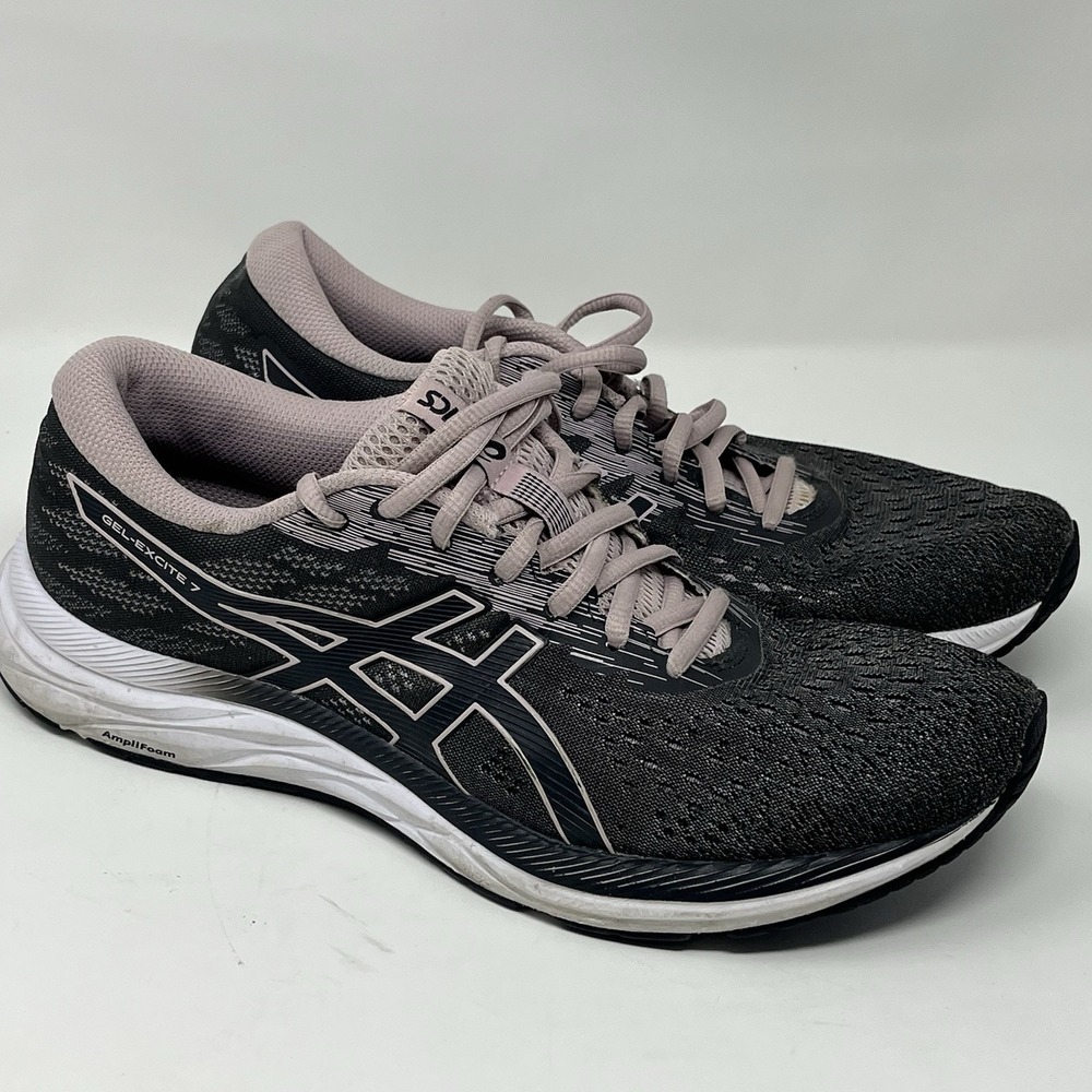 Asics Shoes Womens 11 Gel-Excite 7 Running Sneakers Gray Lace Up Low‎ 1012A562👟